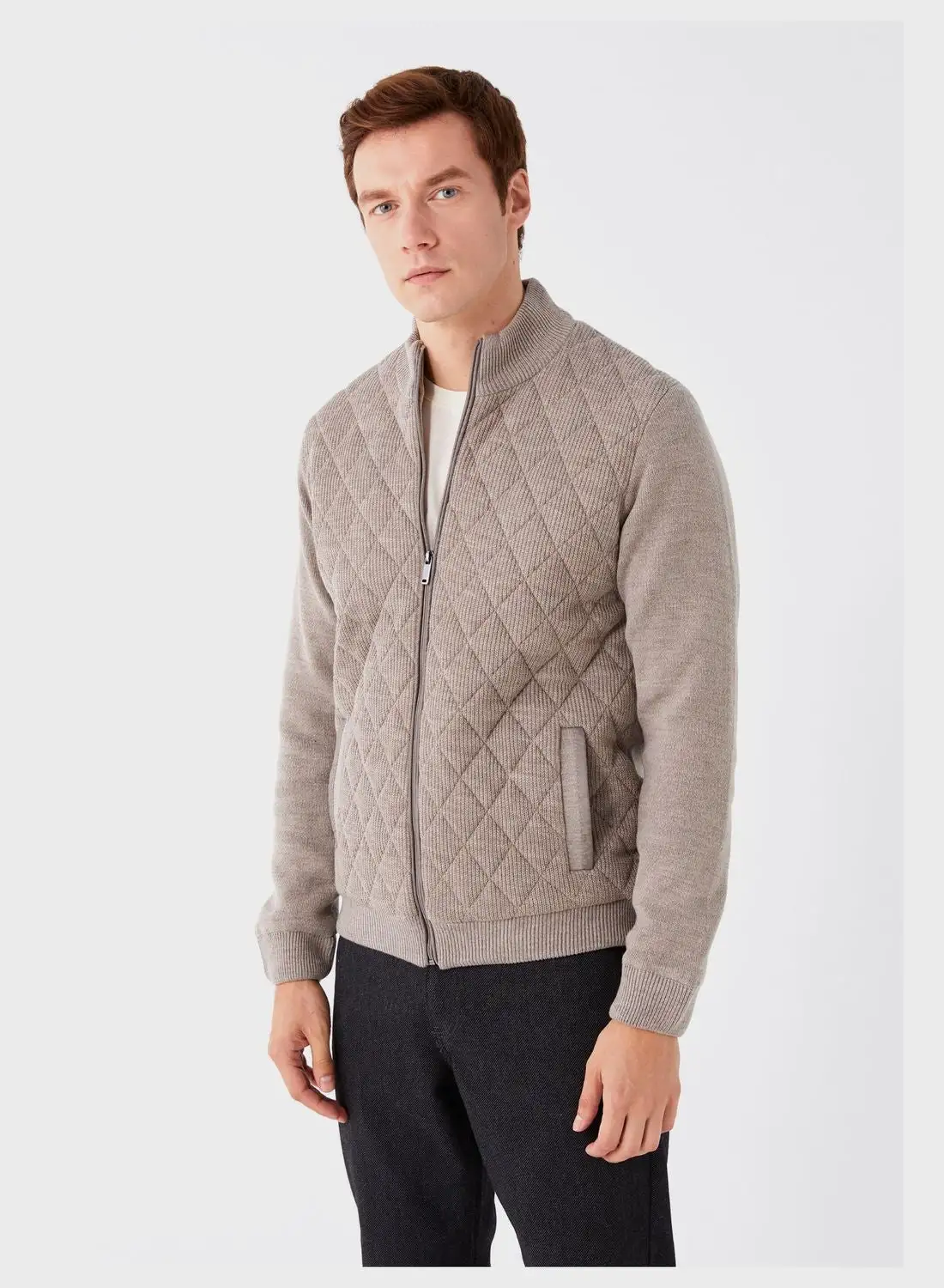 LC WAIKIKI Zip Through Quilted Cardigan