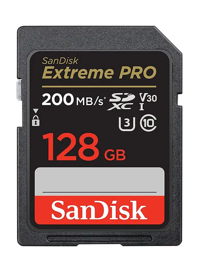 Sandisk 128GB Extreme PRO SDXC card + RescuePRO Deluxe, up to 200MB/s, UHS I, Class 10, U3, V30 SDSDXXD 128G GN4IN 128 GB