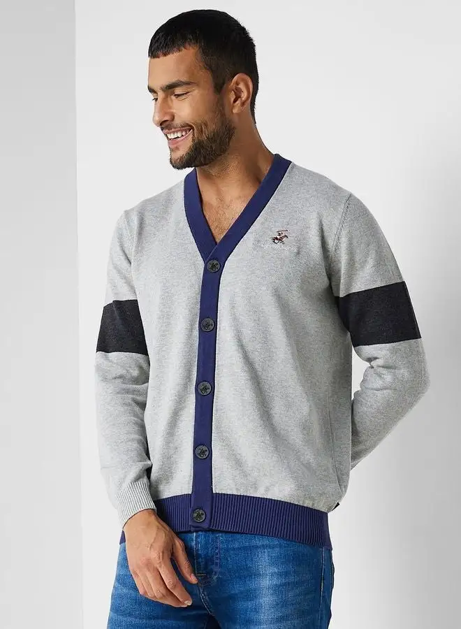 bhpoloclub Color Block Cardigan