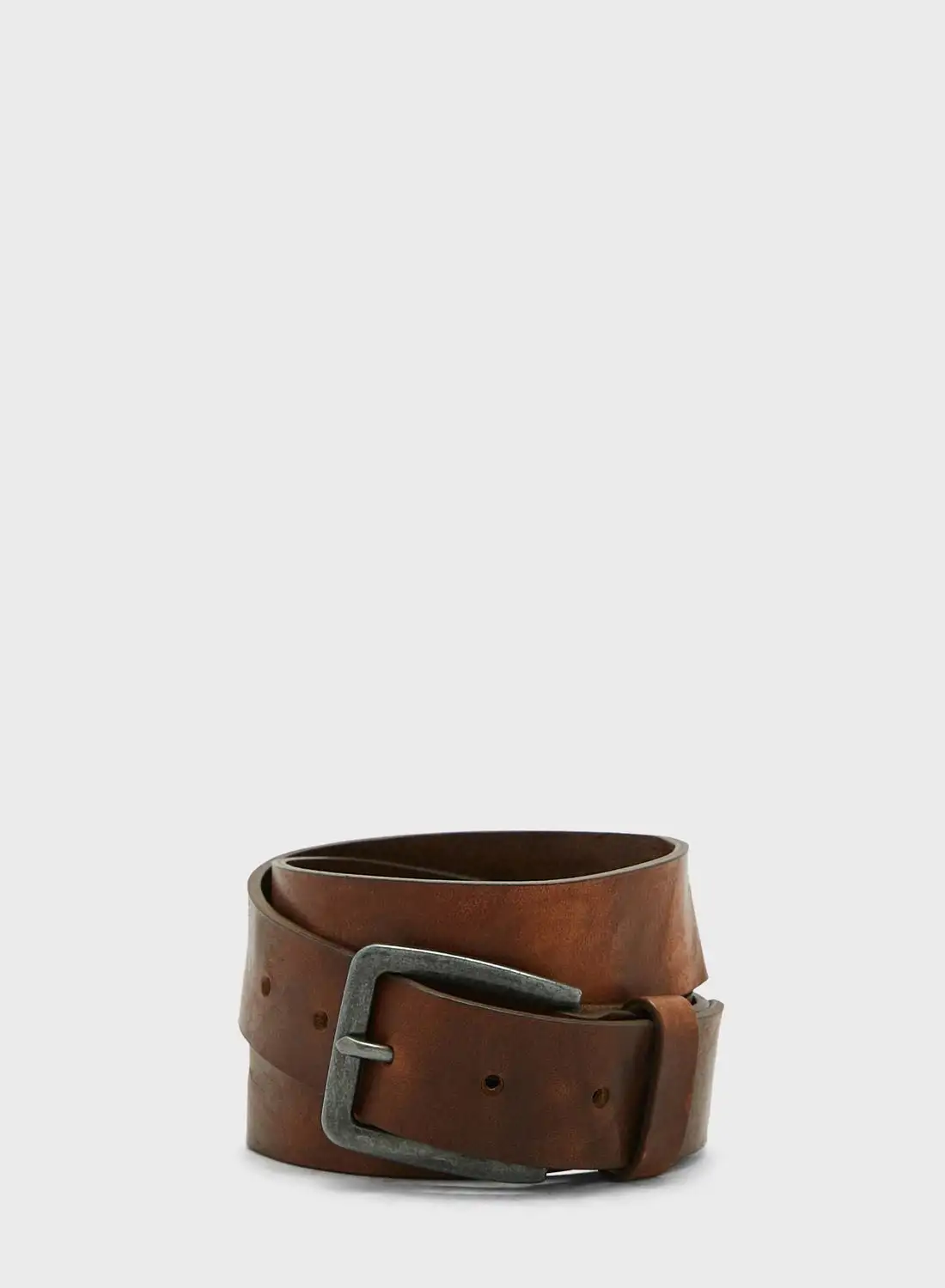 JACK & JONES jacvitor leather buckle belt