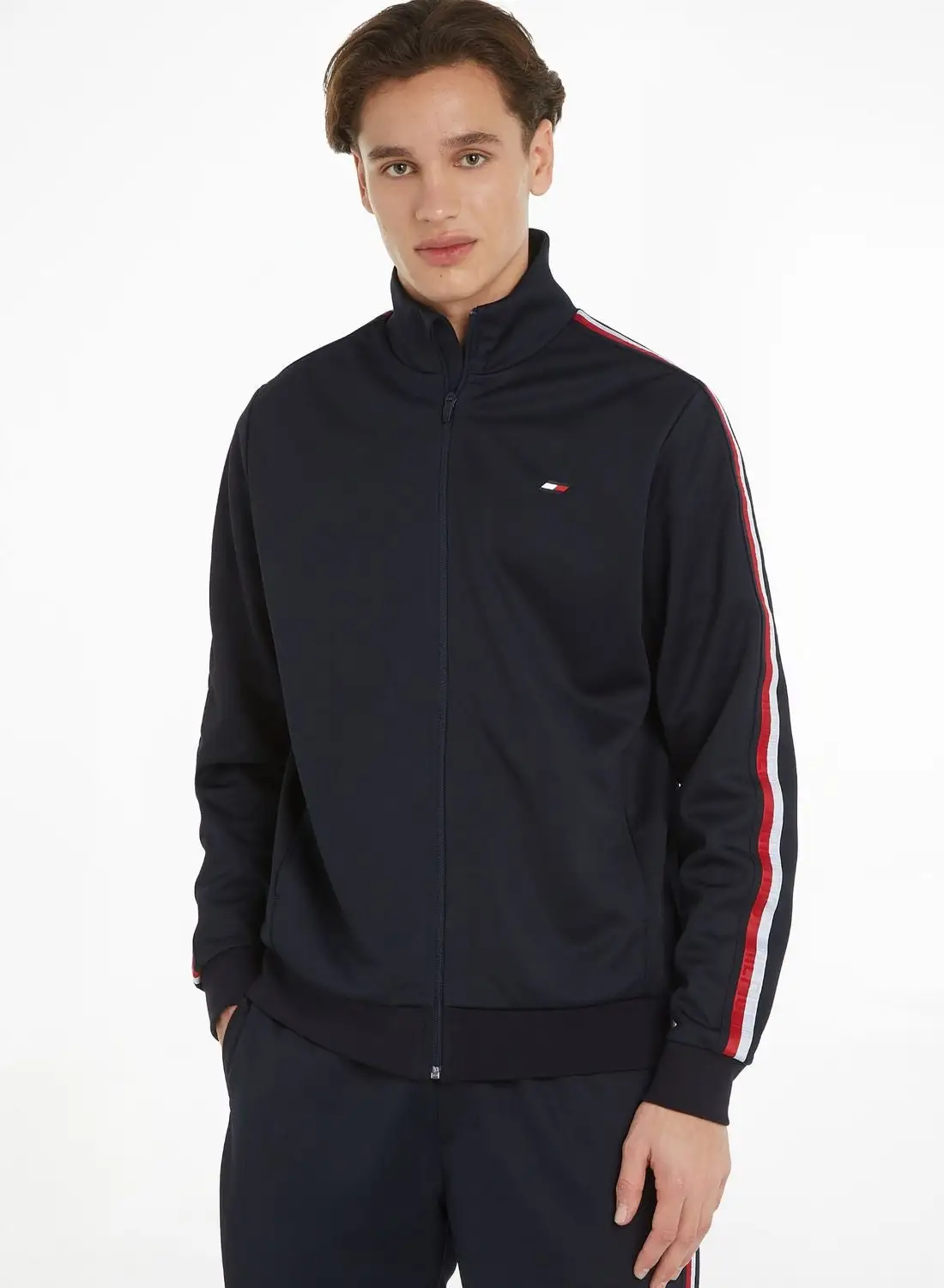 TOMMY HILFIGER Trim Tape Zip Through