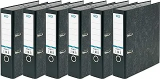 Elba A4 Lever Arch File, Black, Pack of 6