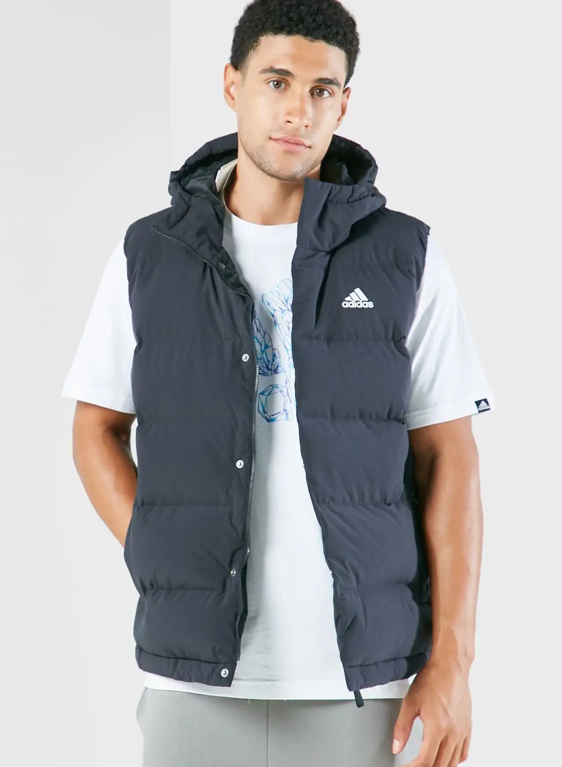 Adidas Helionic Hooded Down Vest