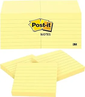 Post-it Super Sticky Yellow Notes Lined 3 x 3 in (76 x 76 mm) 630SS, 12 pads/pack | Canary Yellow | Extra Sticky Notes | For Note Taking, To Do Lists | Clean Removal | Recyclable | 90 sheets/pad