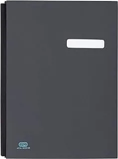 Elba 400001000 Signature Book with Foil Cover 20 Parts PVC Glued Cover Reinforced Reversible Tabs and Cut-Out Grip Grey