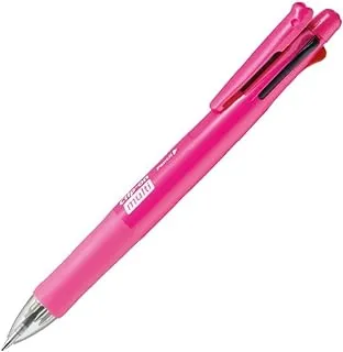 Zebra Clip-On Multi F Series 4 Color 0.7 mm Ballpoint Multi Pen / 0.5 mm Pencil، Cutie Pink Body (B4SA1-CUP)