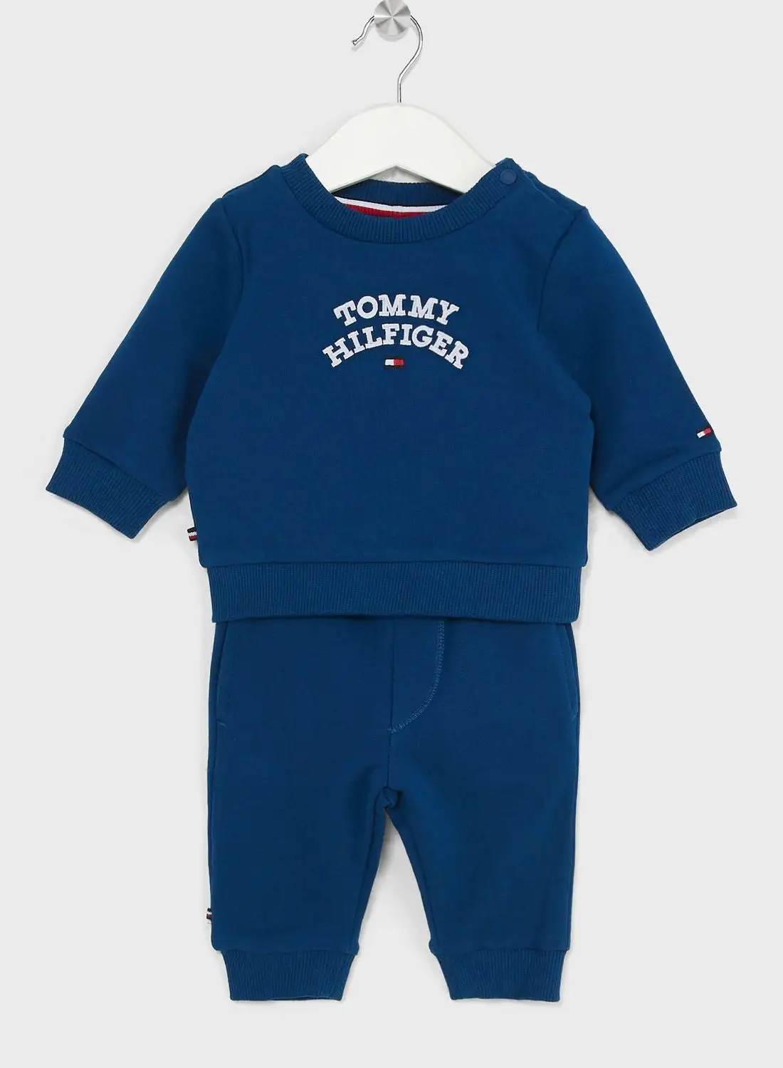 TOMMY HILFIGER Infant Logo Sweatshirt & Sweatpants Set