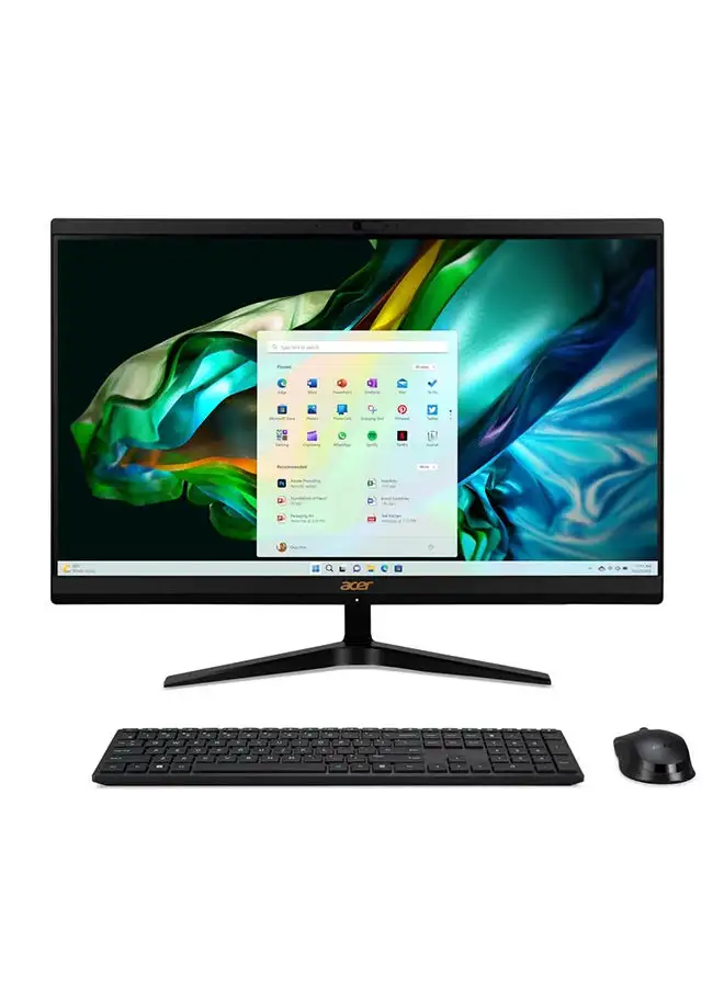 Acer AIO C24-i5-12450H/8GB/512GB SSD/Intel UHD Graphics/23.8 Inch FHD Non Touch/W/L KB And Mouse/Win 11 Home English Black