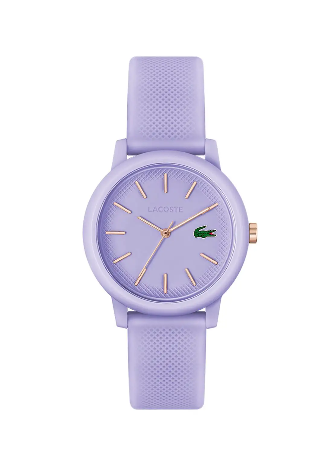 LACOSTE Women's Analog Round Shape Silicone Wrist Watch 2001317 - 36 Mm