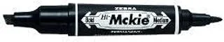 Zebra 1x Zebra Pen 50251 Mckie Bold Twin Tip Permanent Marker - Black (Oil Based) Bold & Med Nib in One