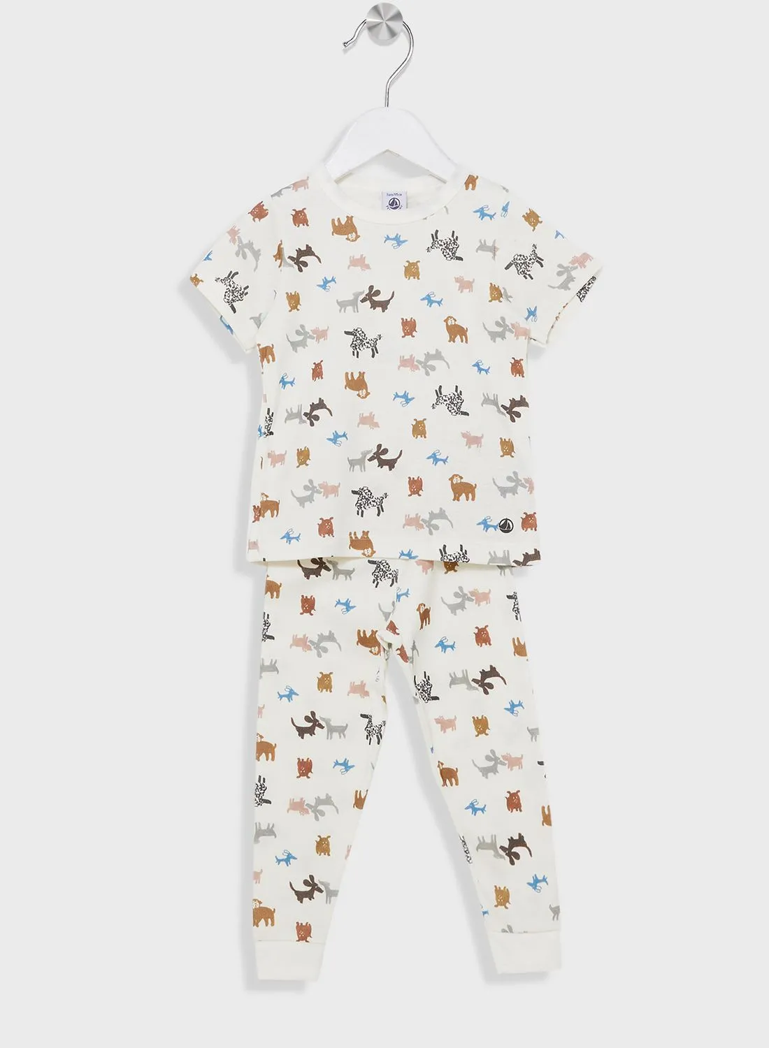 Petit Bateau Kids Aop T-Shirt & Sweatpants Set