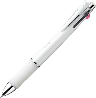 Zebra Clip-on Multi 1000S Multifunctional Pen, 4 Color 0.7 mm Ballpoint and 0.5 mm Mechanical Pencil, White Barrel (B4SA3-W)