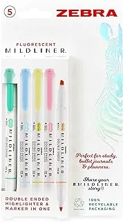 Zebra Pen MILDLINER HIGHLTR DBL FLOU 5PK