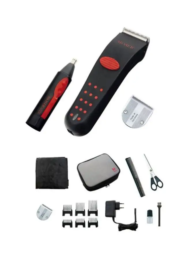 MOSER Professional Cordless Hair Trimmer Set Black/Silver/Red