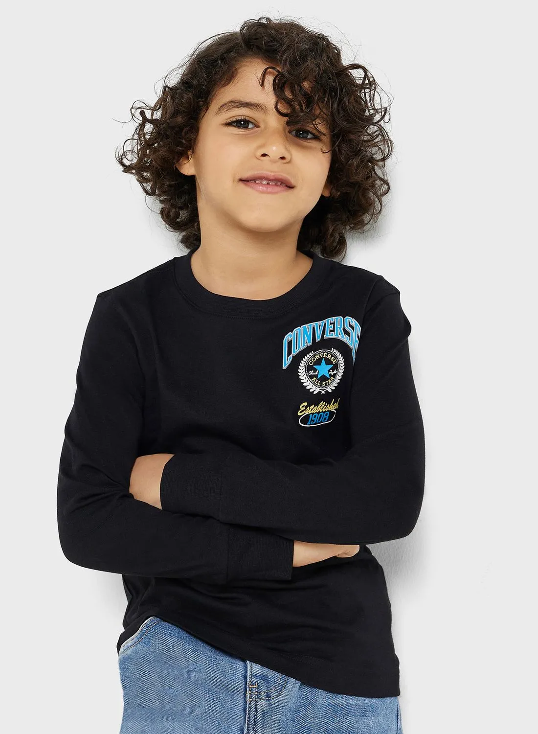 CONVERSE Kids Collegiate Sport Stack T-Shirt