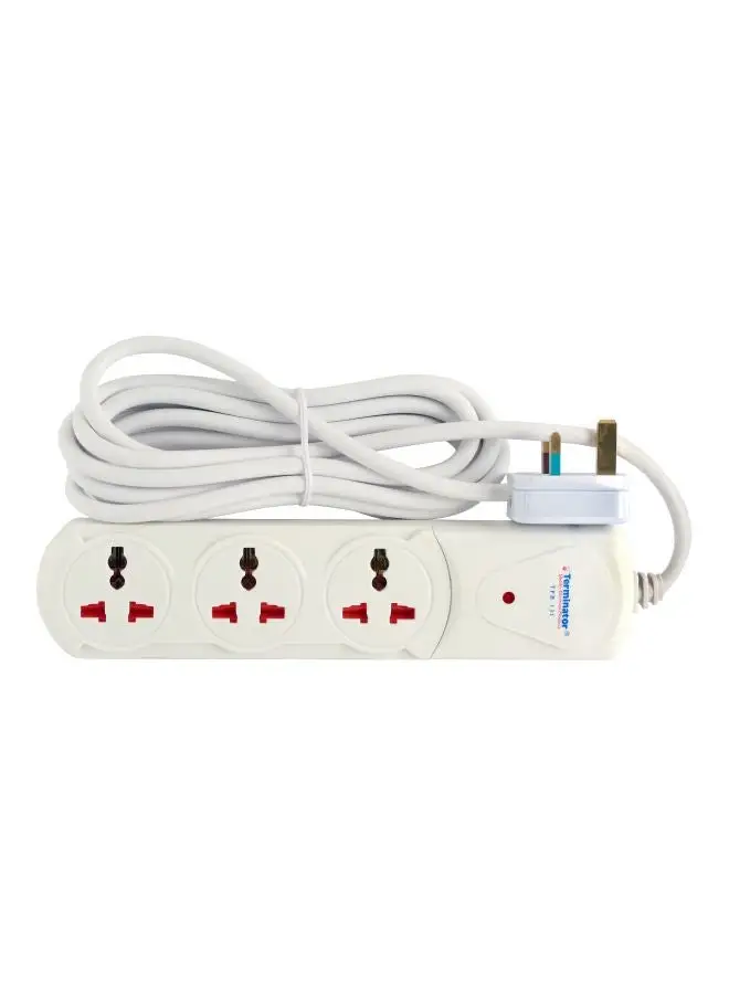 Terminator Power Extension Socket With Indicator White/Blue/Red