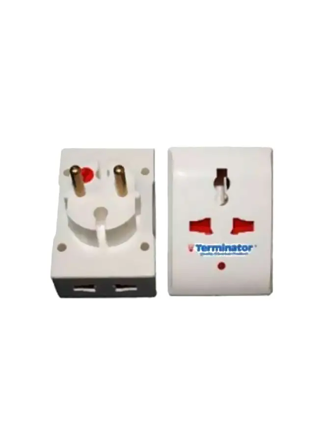 Terminator 3-Way Sucko Plug Multi Adapter White