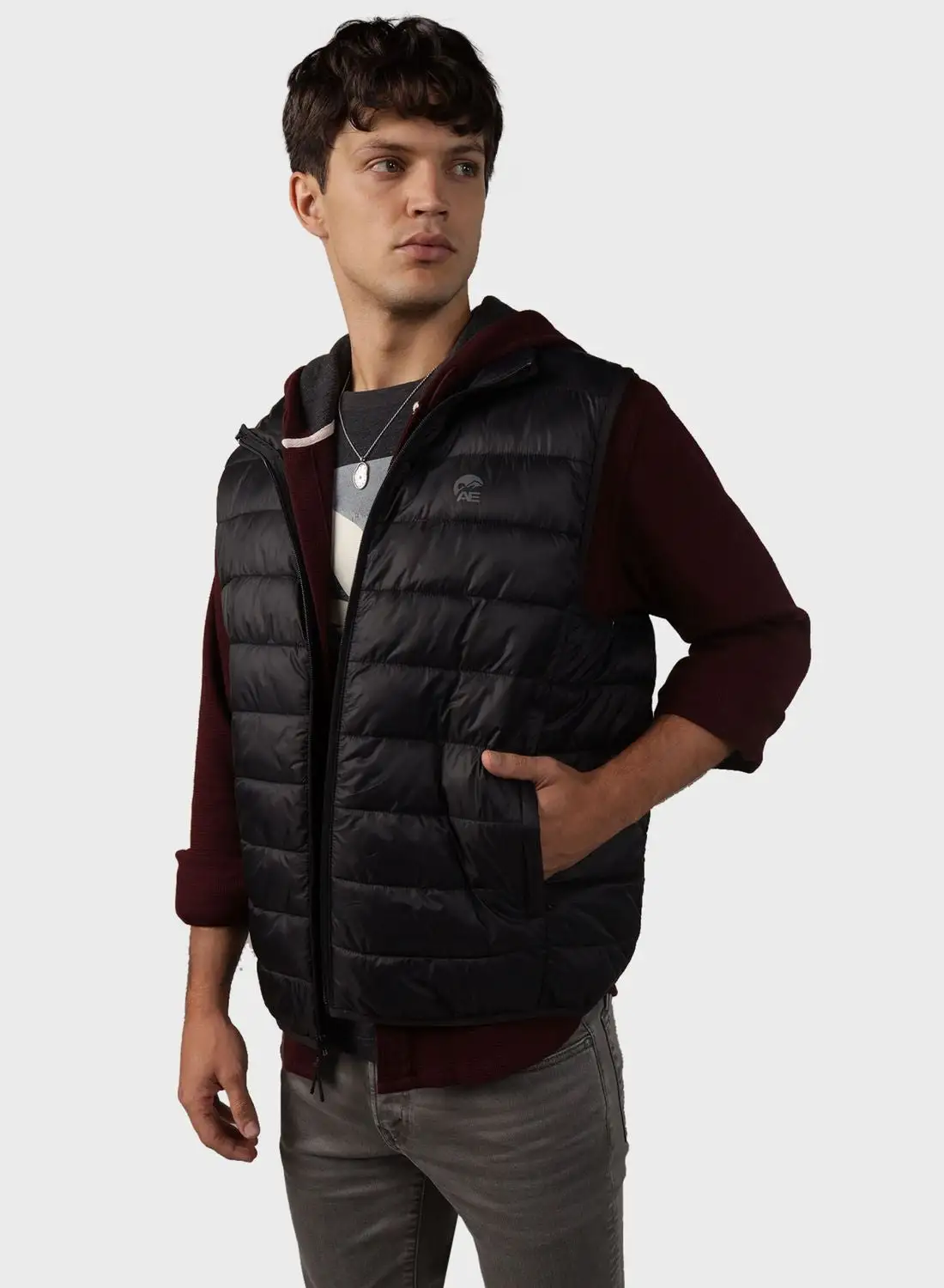 American Eagle Zip Detailed Jacket