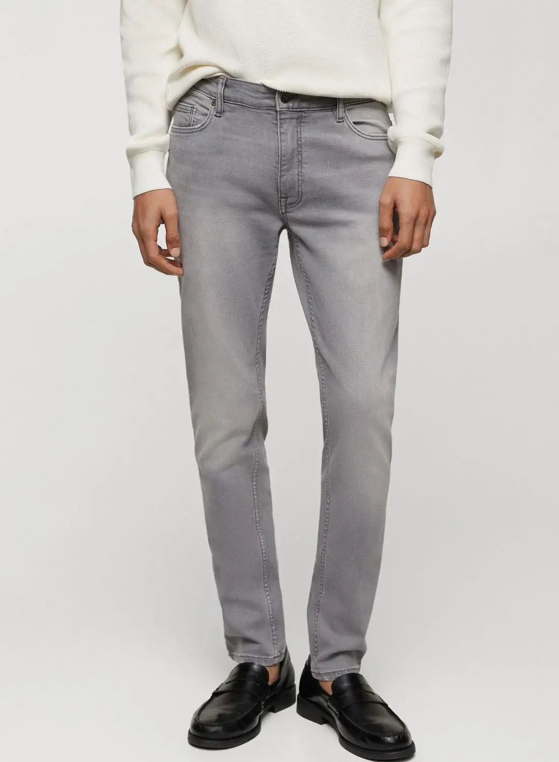 Mango Man Skinny Fit Light Wash Jeans