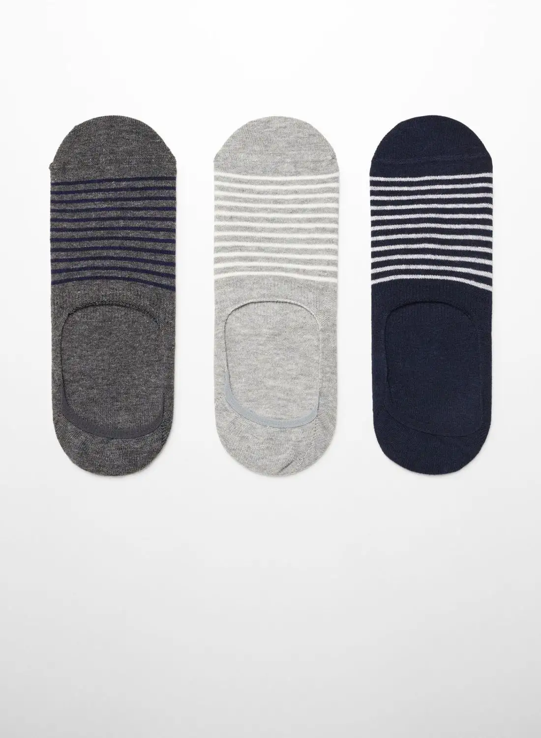 Mango Man 3 Pack No Show Socks