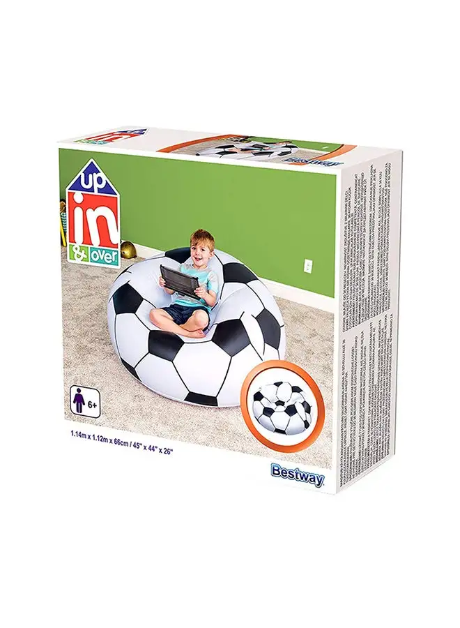 Bestway Beanless Soccer Ball Chair 114x112x71cm  -26-75010 White/Black 112x66x114cm