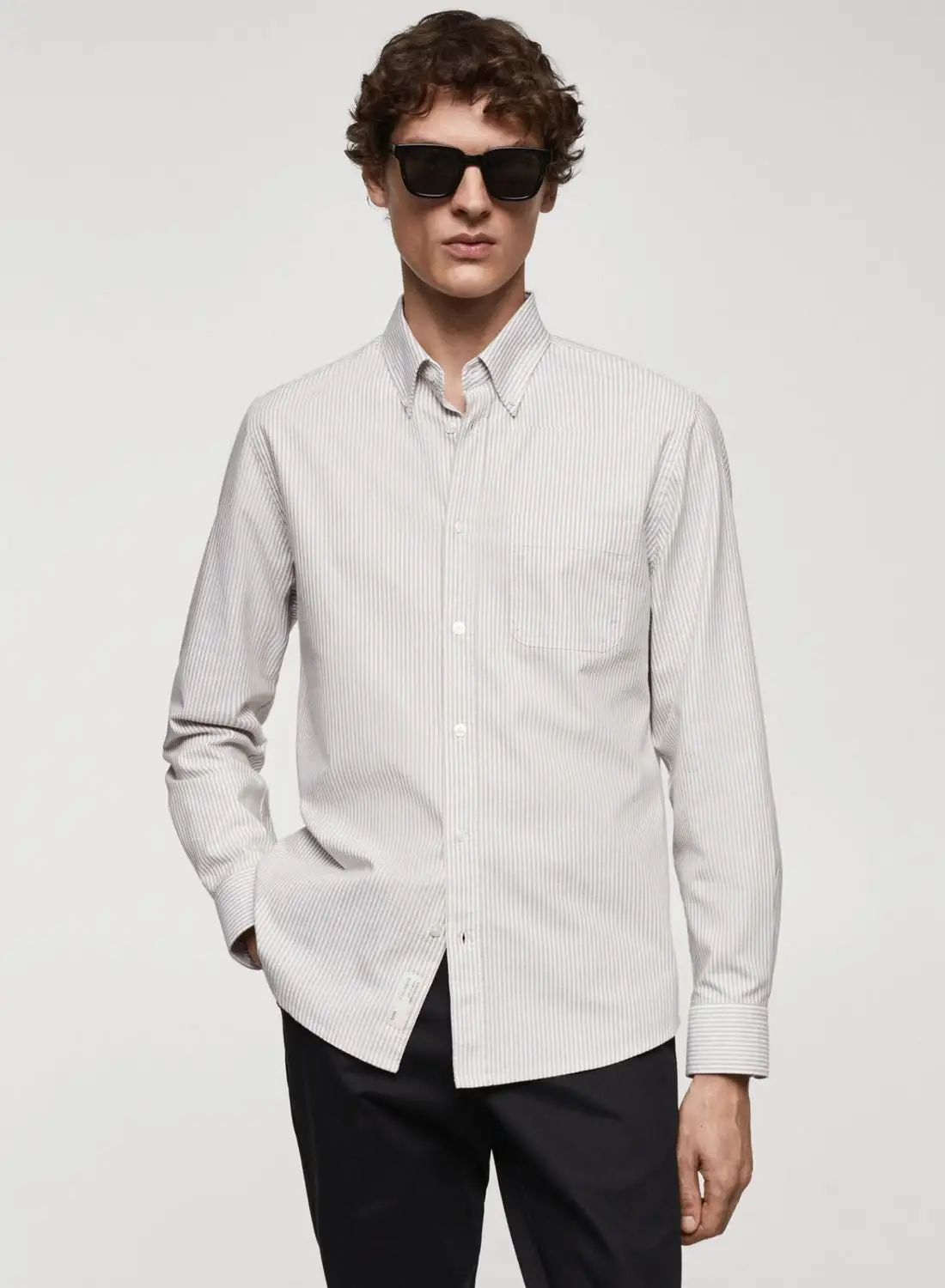 Mango Man Striped Regular Fit Shirt