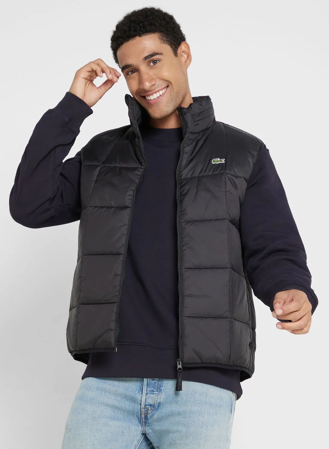 LACOSTE Zip Detail Puffer Vest Jacket