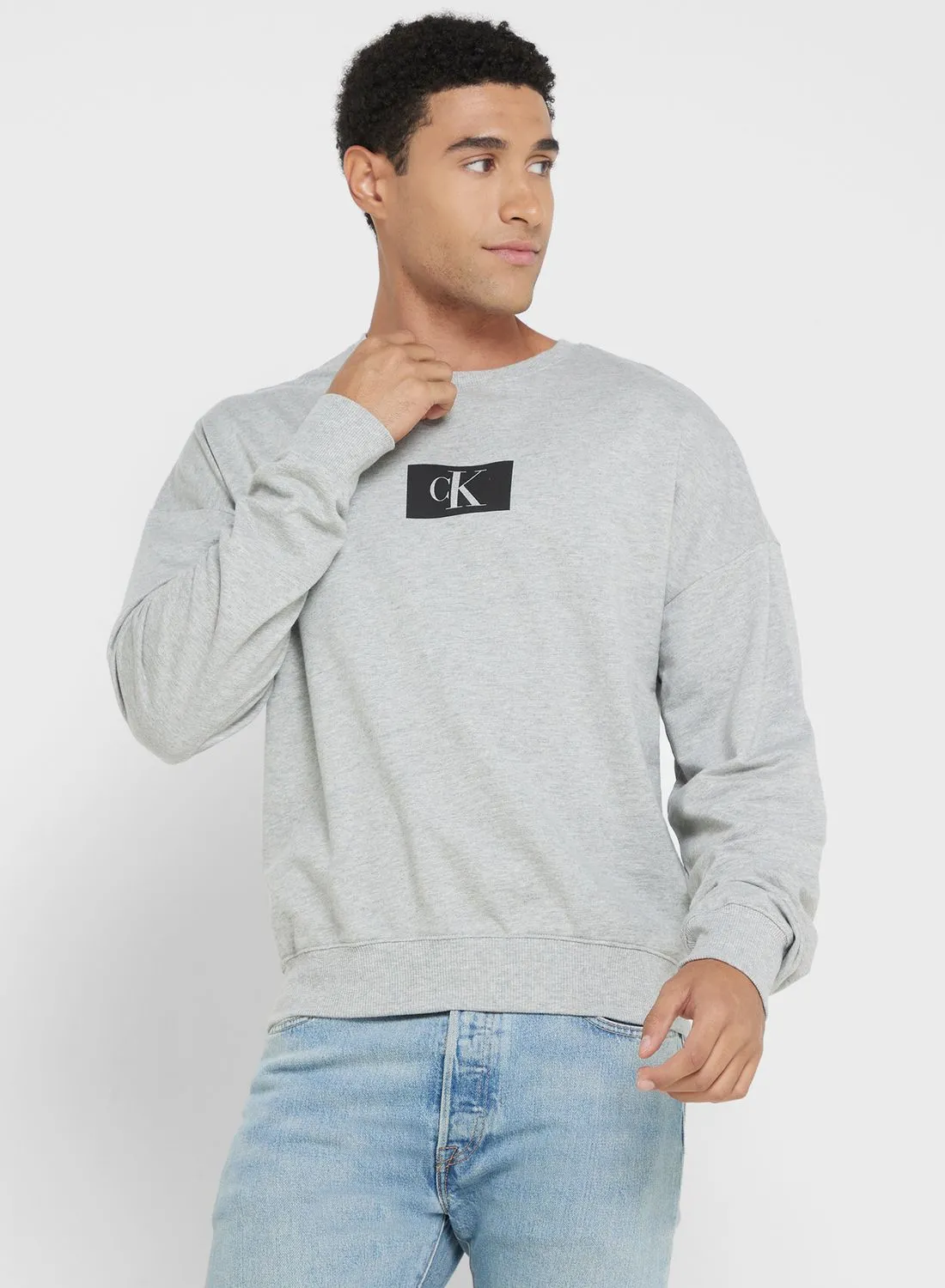 CALVIN KLEIN Logo Crew Neck Sweatshirt