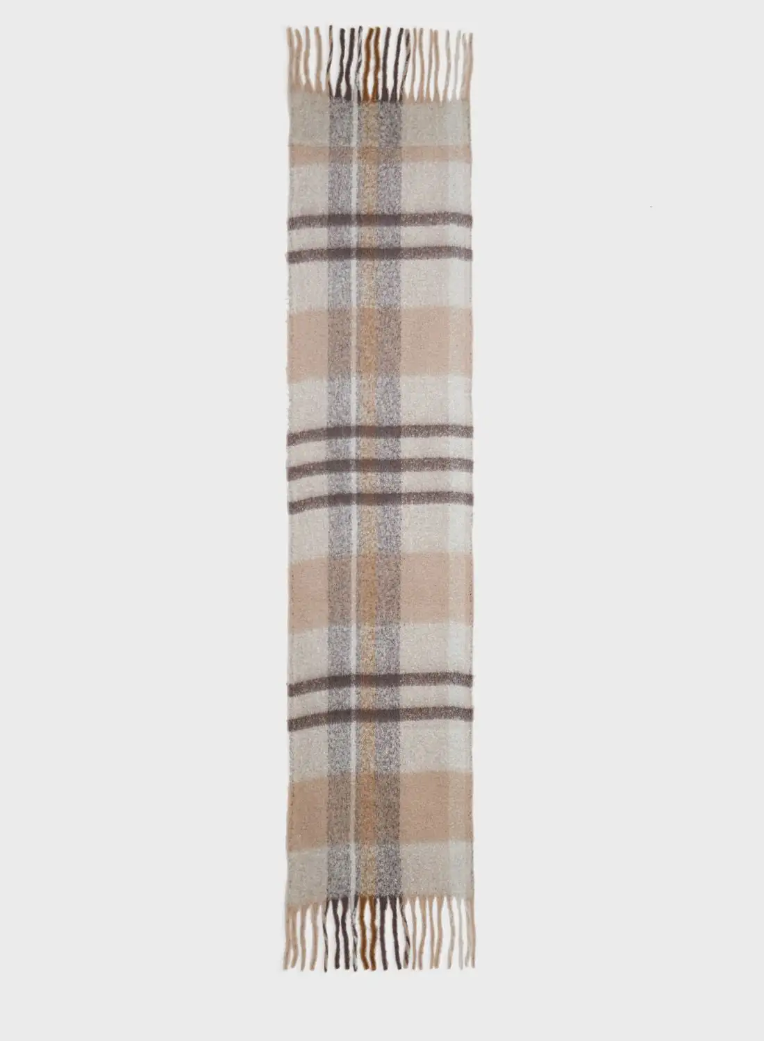 ONLY Onljenna Life Check Brush Scarf