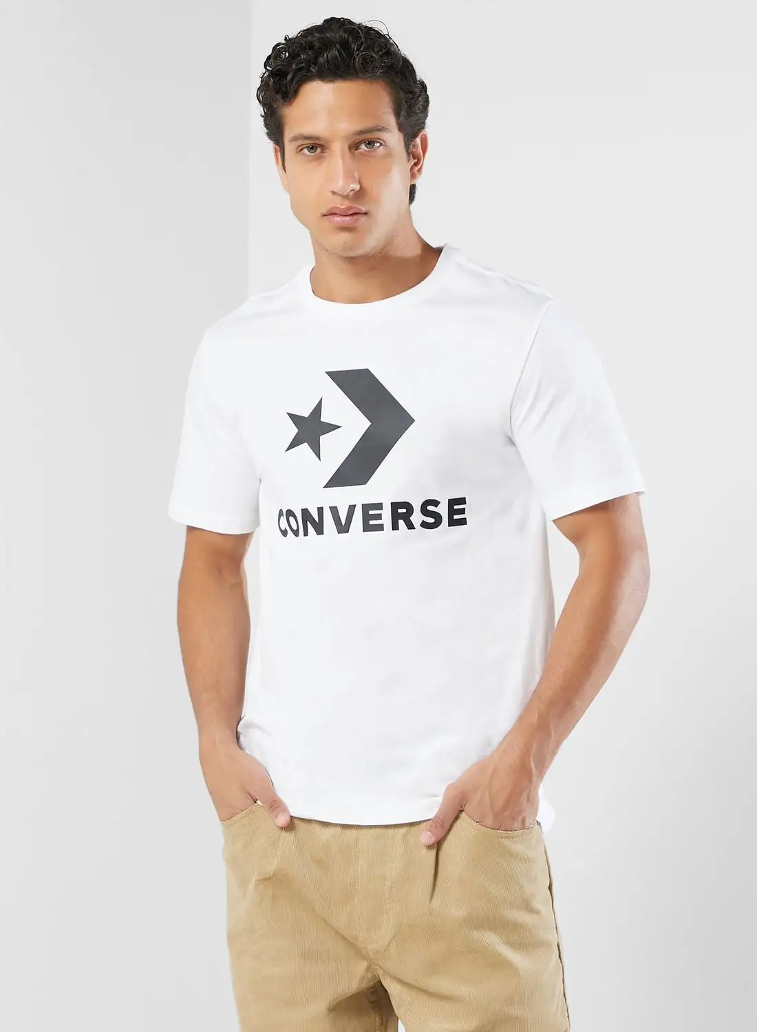 CONVERSE Standard Fit Center Front Large Logo Star T-Shirt