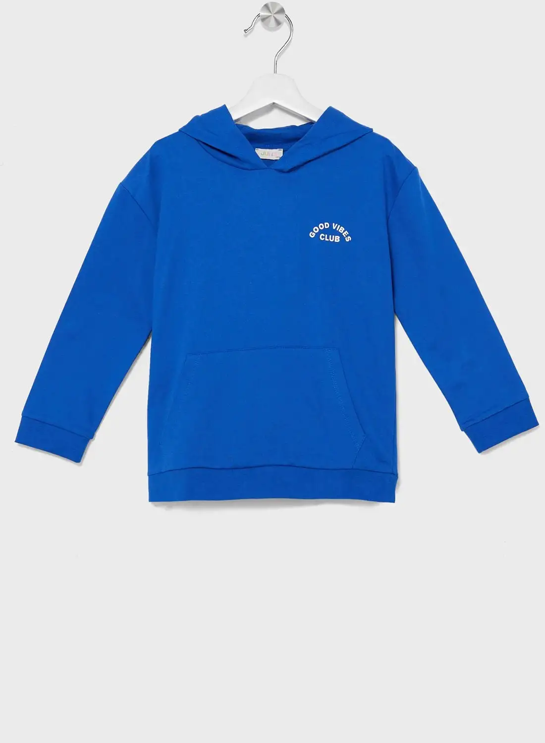 JUNE Kids Embossed Print Hoodie