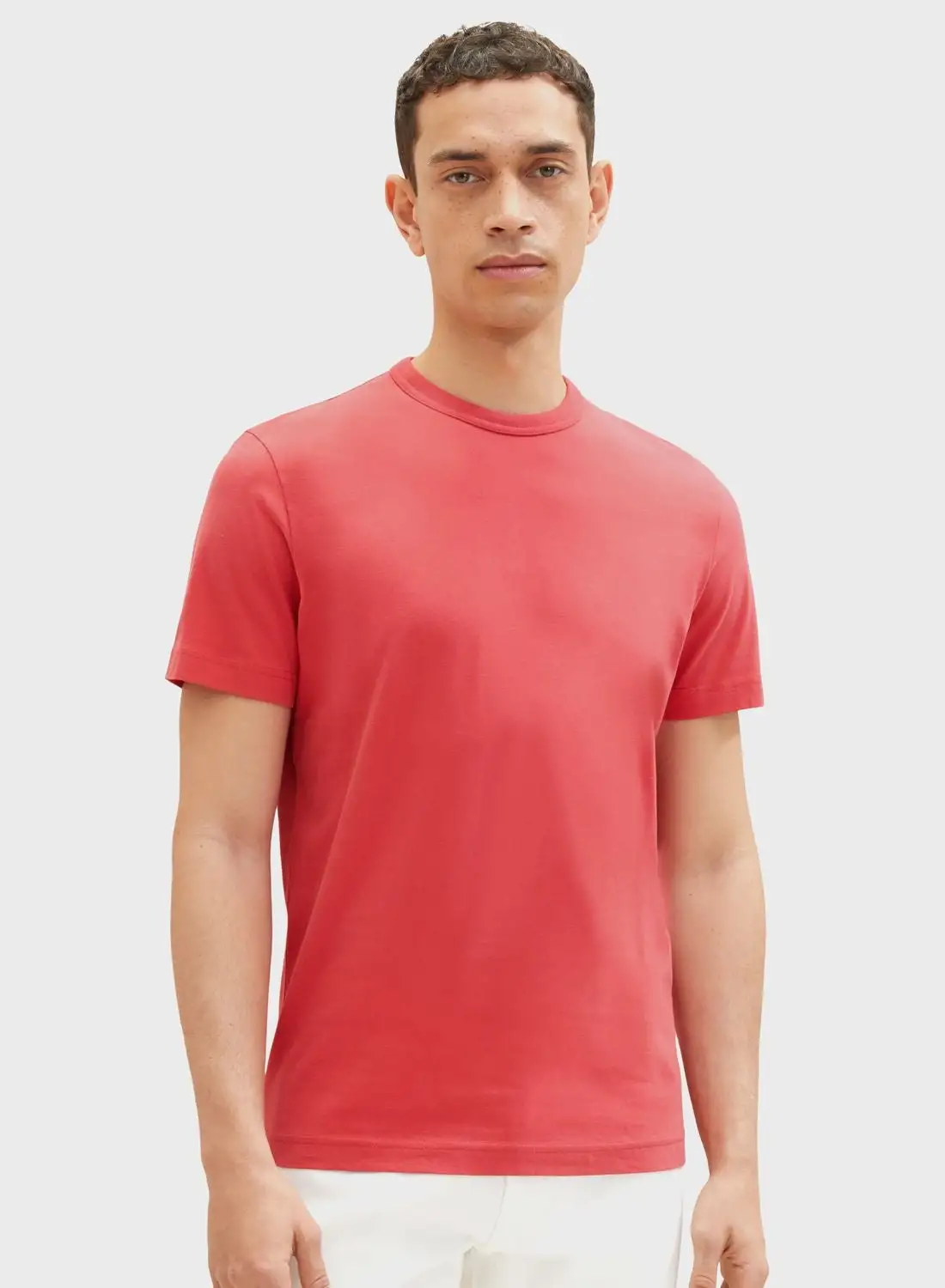 TOM TAILOR Text Printed Crew Neck T-Shirt