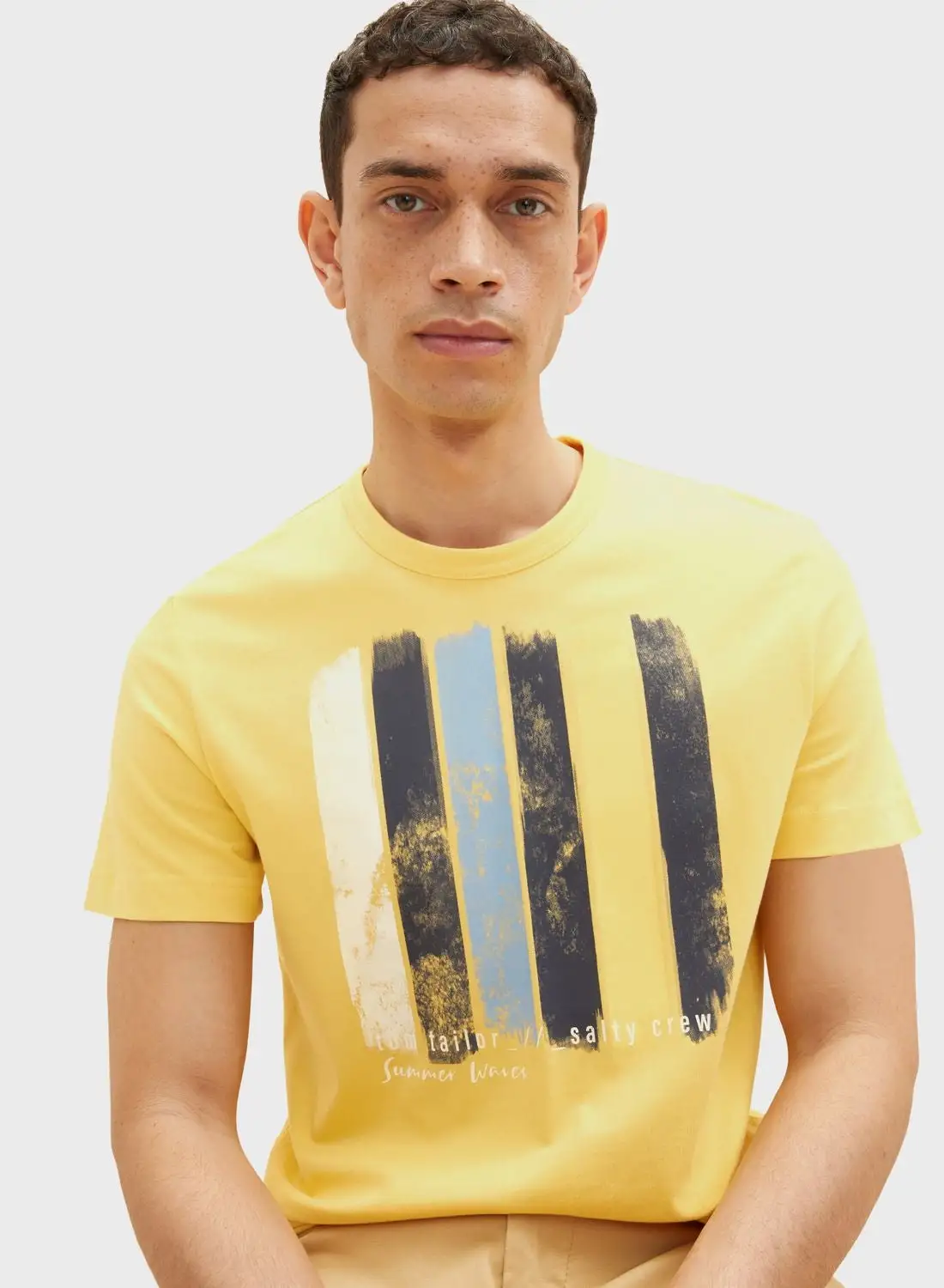 TOM TAILOR Graphic Crew Neck T-Shirt