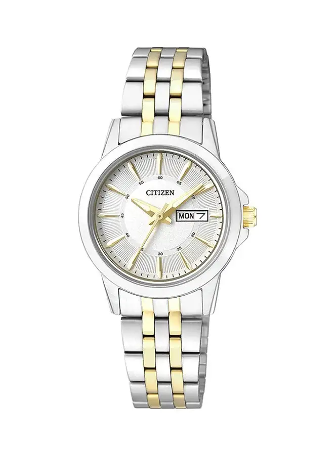 CITIZEN Women's Water Resistant Analog Watch EQ0608-55A - 28 mm - Silver/Gold