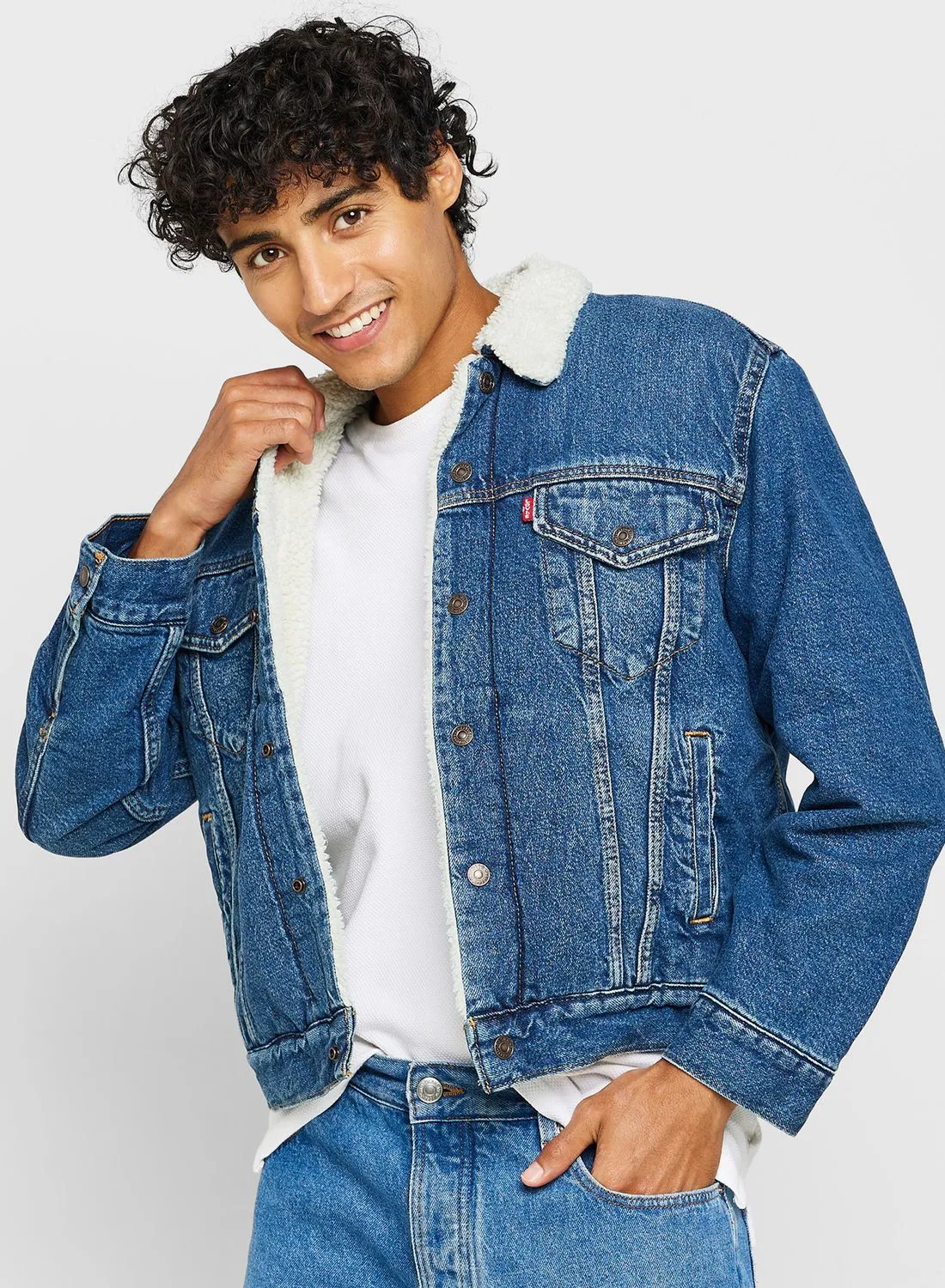 Levi's Double Pocket Detailed Denim Jacket