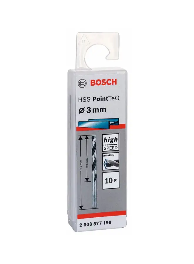 BOSCH Bosch HSS Twist Drill Bit PointTeQ , for rotary drills, works with steel and cast iron | Model: 2608577198