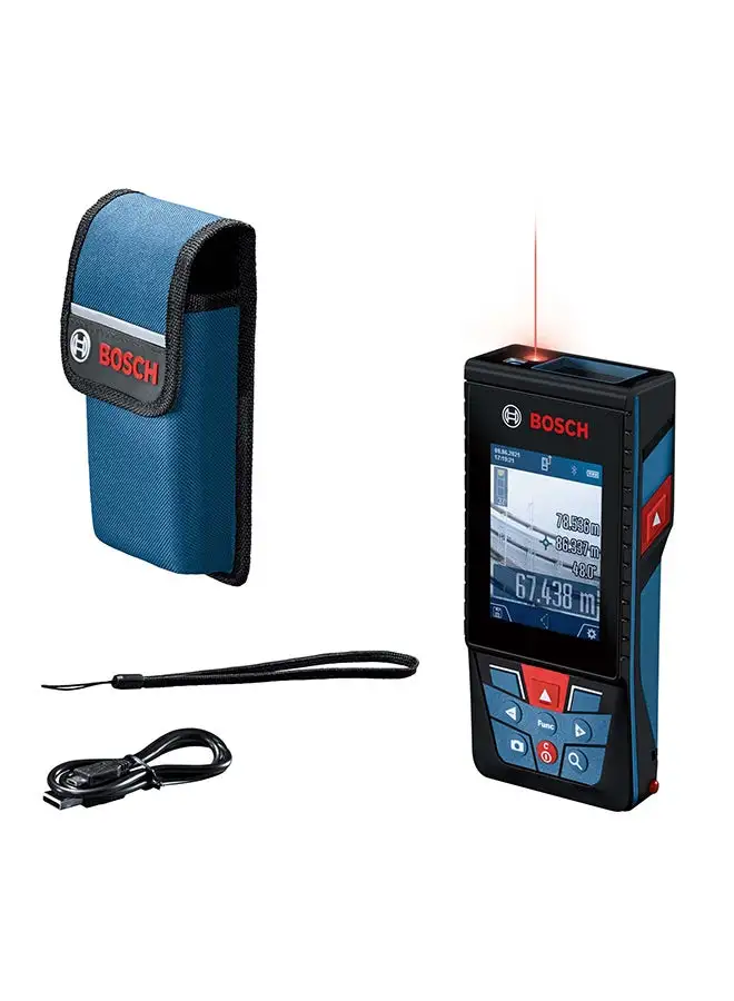 BOSCH Bosch Professional Laser Measure GLM 150-27 C, with Digital camera viewfinder and a zoom function, up to 150 m, Connects via Bluetooth or USB cable | Model: 0601072Z00 with 1 year warranty