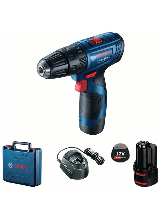 BOSCH Bosch Professional Cordless Combi GSB 120 Li, Highly flexible, highly economical for screwdriving and drilling| Model: 06019G81L0 with 1 year warranty