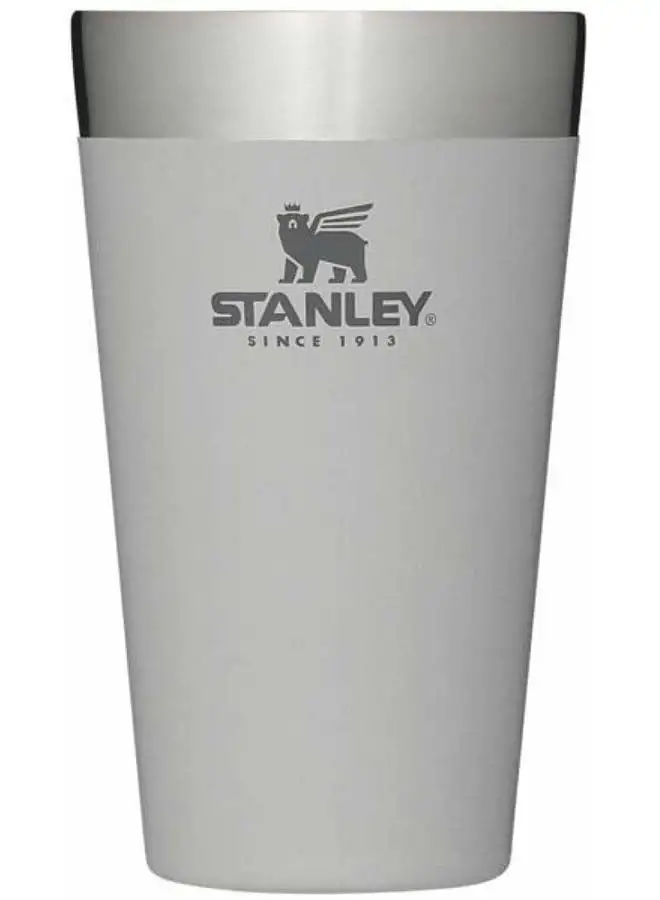 Stanley Adventure Stacking Beer Pint 0.47L / 16OZ Ash– Keeps Beer Cold for 4 Hours | Stainless Steel Beer Pint | Stacks Infinitely | Double Wall Vacuum Insulation | Dishwasher Safe