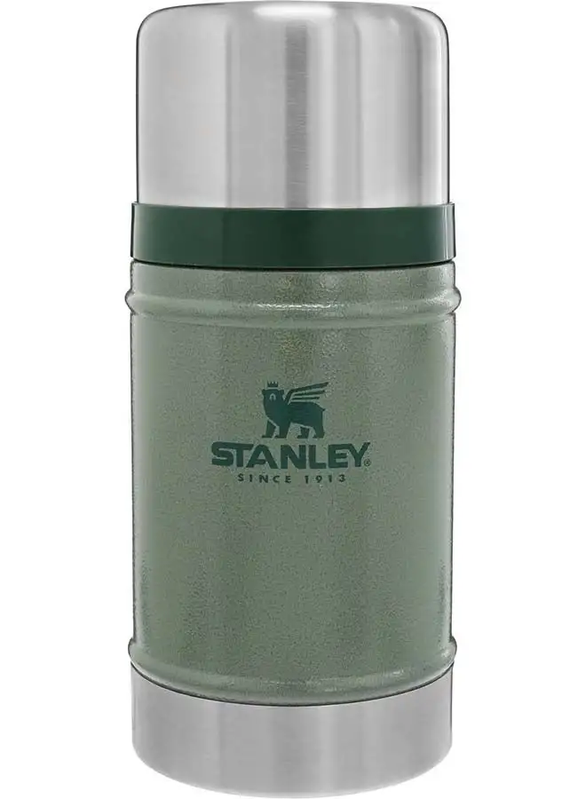 Stanley Classic Legendary Food Jar 0.7L / 24OZ Hammertone Green – BPA FREE Stainless Steel Food Thermos | Hot for 15 Hours | Leakproof Lid Doubles as Cup | Dishwasher Safe | Lifetime Warranty