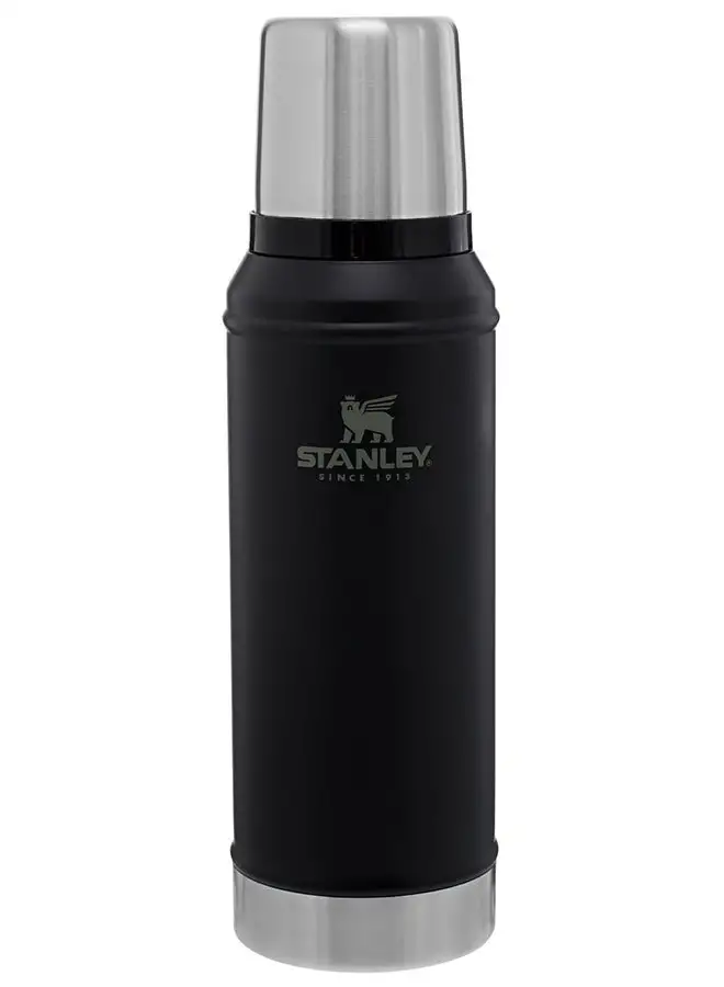 Stanley Classic Legendary Bottle 0.75L / 25OZ Matte Black – BPA FREE Stainless Steel Thermos | Keeps Cold or Hot for 20 Hours | Leakproof Lid Doubles as Cup | Dishwasher Safe | Lifetime Warranty