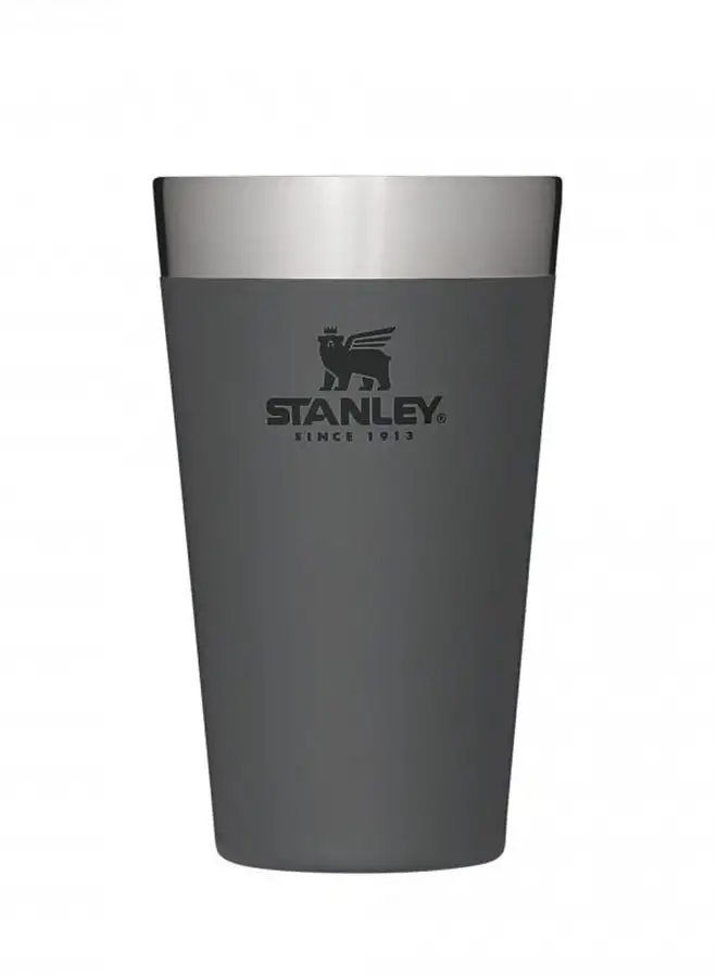 Stanley Adventure Stacking Beer Pint 0.47L / 16OZ Charcoal – Keeps Beer Cold for 4 Hours | Stainless Steel Beer Pint | Stacks Infinitely | Double Wall Vacuum Insulation | Dishwasher Safe