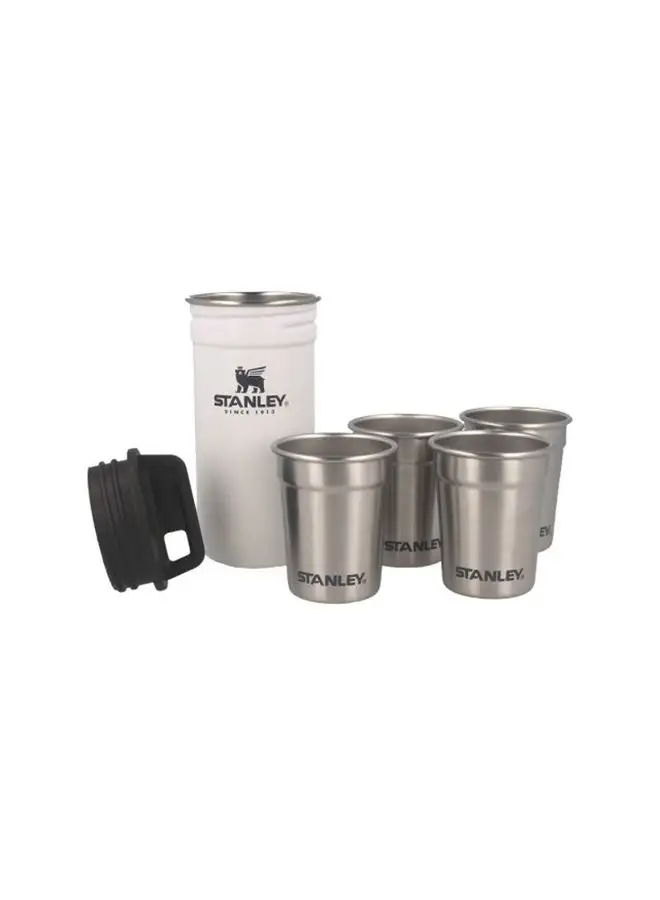 Stanley Adventure Nesting Shot Glass Set 0.59ML / 2OZ Polar White – BPA FREE Stainless Steel Shot Glasses | Packable thanks to Nesting System | Dishwasher Safe | Lifetime Warranty