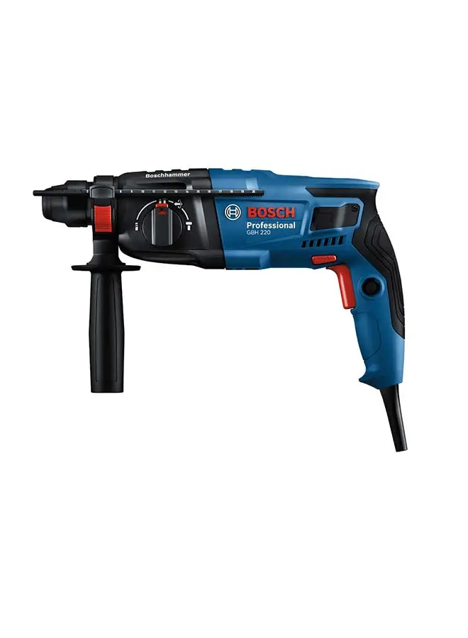 BOSCH Bosch Professional Rotary Hammer GBH 220, Three-mode rotary hammer for hammer drilling, drilling, and chisellingh | Model: 06112A60L0 with 1 year warranty