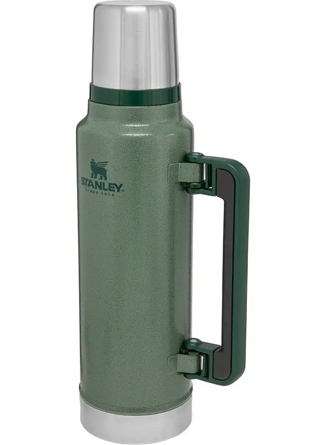 Stanley Classic Legendary Bottle 1.4L / 1.5QT Hammertone Green – BPA FREE Stainless Steel Thermos | Hot for 40 Hours | Leakproof Lid Doubles as Cup | Dishwasher Safe | Lifetime Warranty