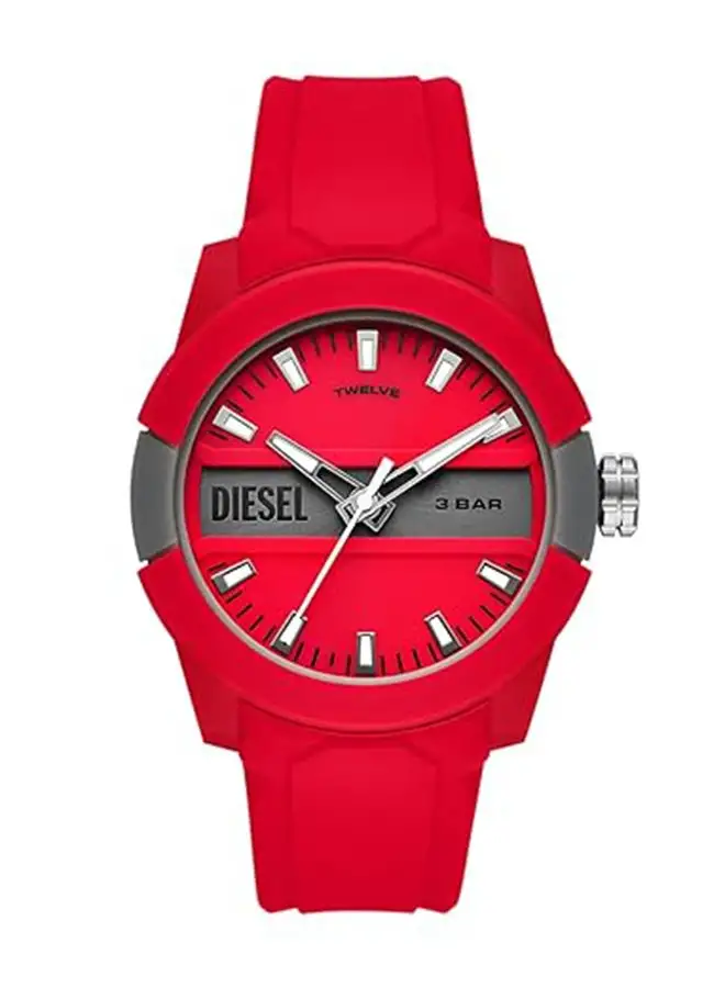 DIESEL Men Analog Round Shape Silicone Wrist Watch DZ1980 - 50 Mm