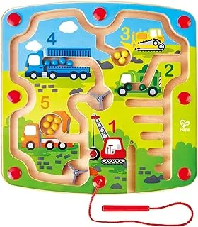 Hape, Wooden Construction & Number Magnetic Maze, Learning & Educational Toys, Problem Solving and Skills Coordination, Multicolor