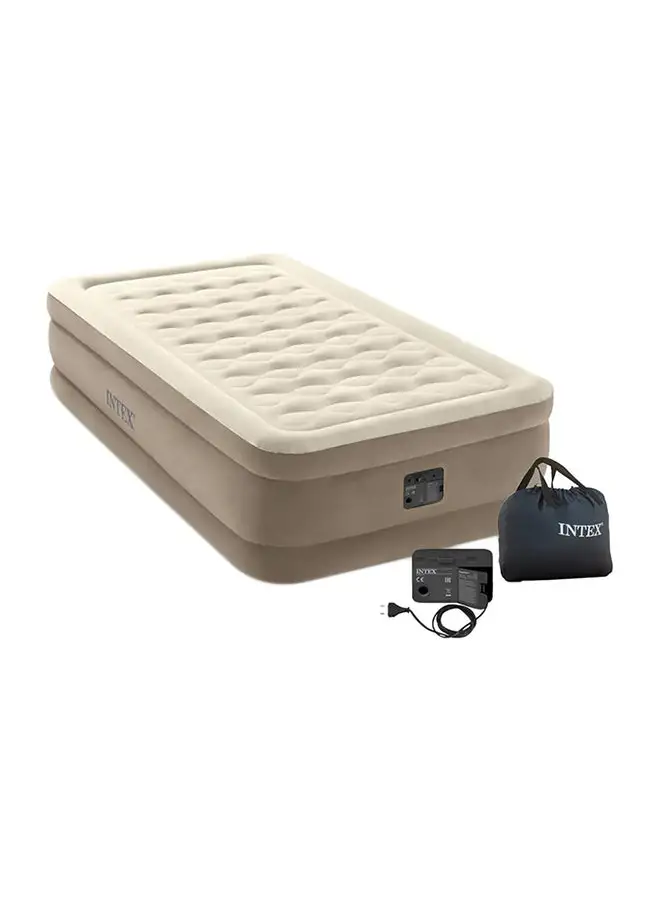 INTEX Dura-Beam Deluxe Series Ultra Plush Airbed With Fiber-Technology PVC Beige 191x99x46cm