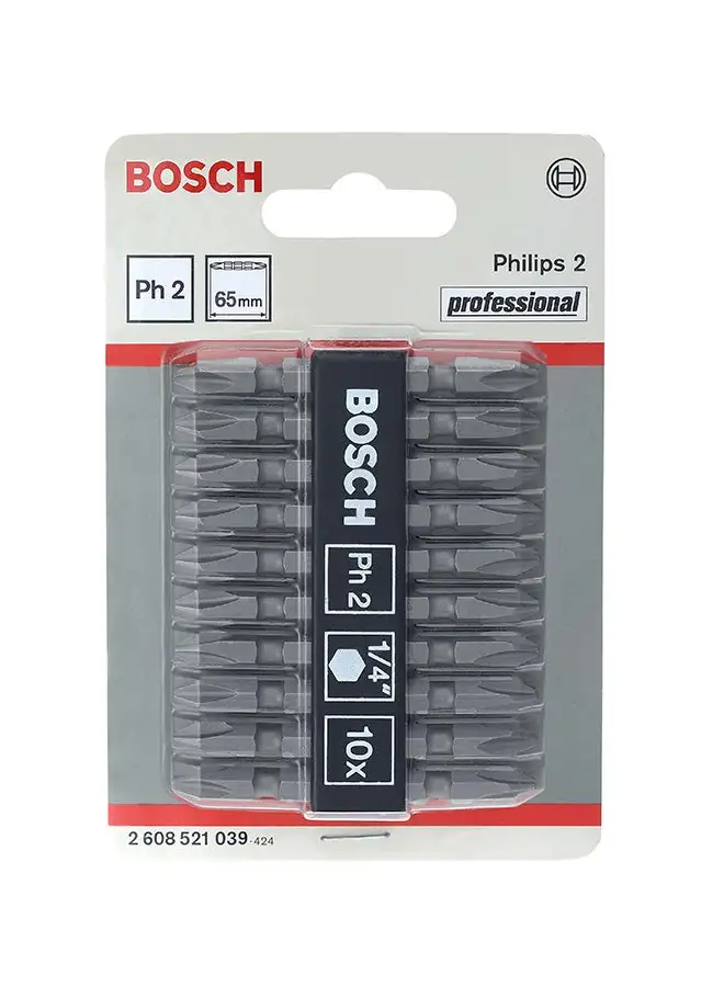 BOSCH Bosch Extra Hard Double Ended Bit Pack, for rotary drill, works with soft wood and stainless steel | Model: 2608521039