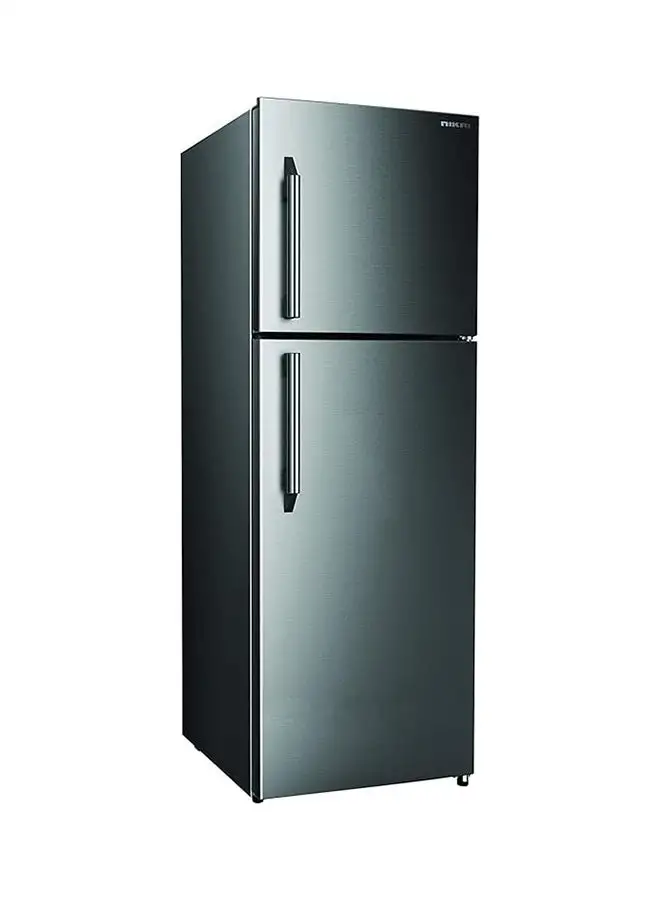 NIKAI Gross/220L Net, No-Frost Double Door Refrigerator, With Vegetable Crisper And Adjustable Glass Shelves, Temperature Control, Lock And Key, Office And Hotels 234.73 kW NRF310FSS9 Grey